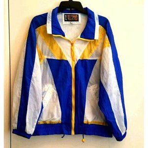 RE Sport River Edge Windbreaker Light Weight Track Jacket Size L Vtg 80s 90s